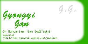 gyongyi gan business card